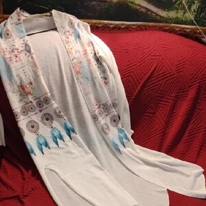 Floral and Dreamcatcher Print Kimono